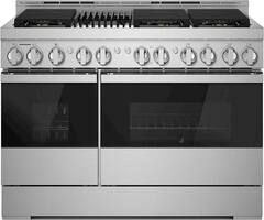 JennAir - NOIR 6.3 Cu. Ft. Freestanding Double Oven Gas True Convection Range with CustomClean™ - Floating Glass Black - Front_Zoom