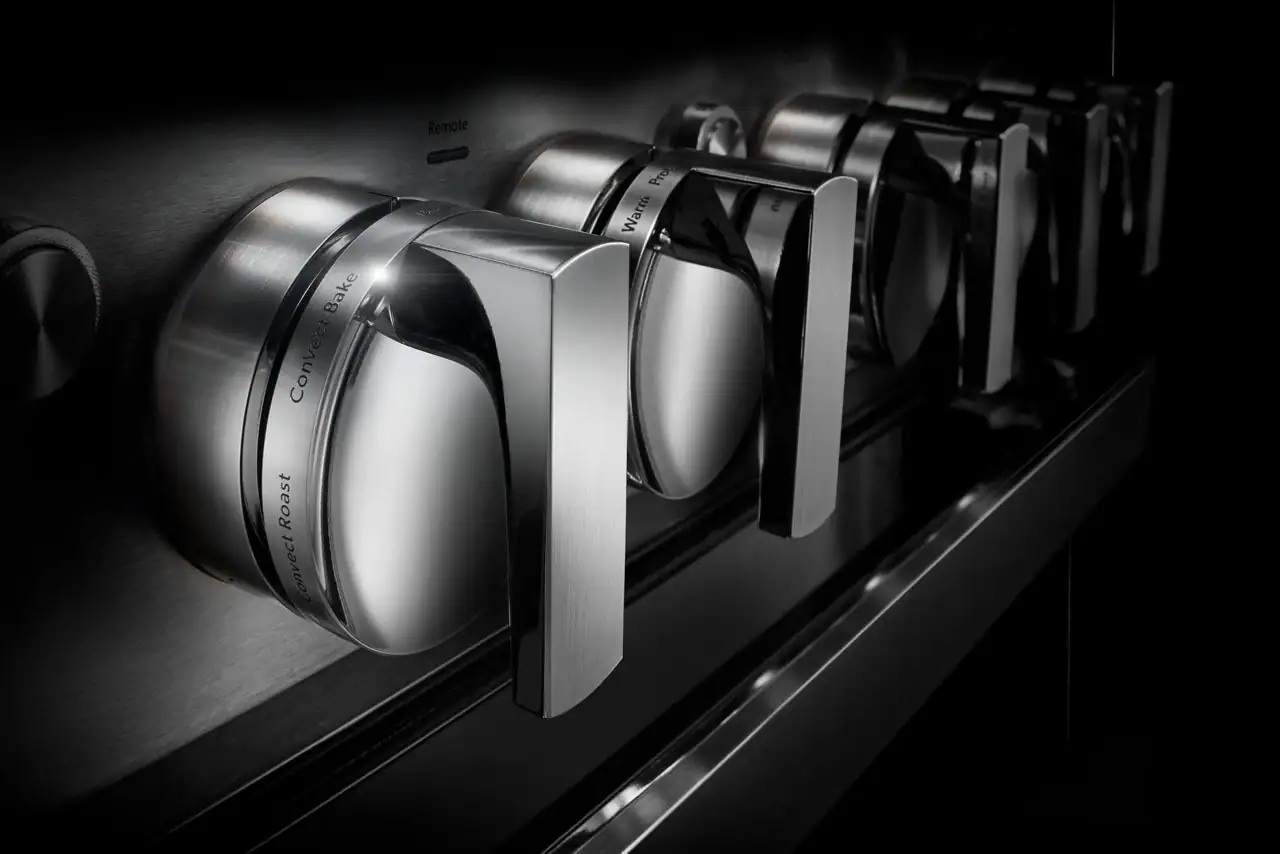 Alt View 12. JennAir - NOIR 6.3 Cu. Ft. Freestanding Double Oven Dual Fuel True Convection Range with Self-Cleaning and Griddle - Stainless steel.