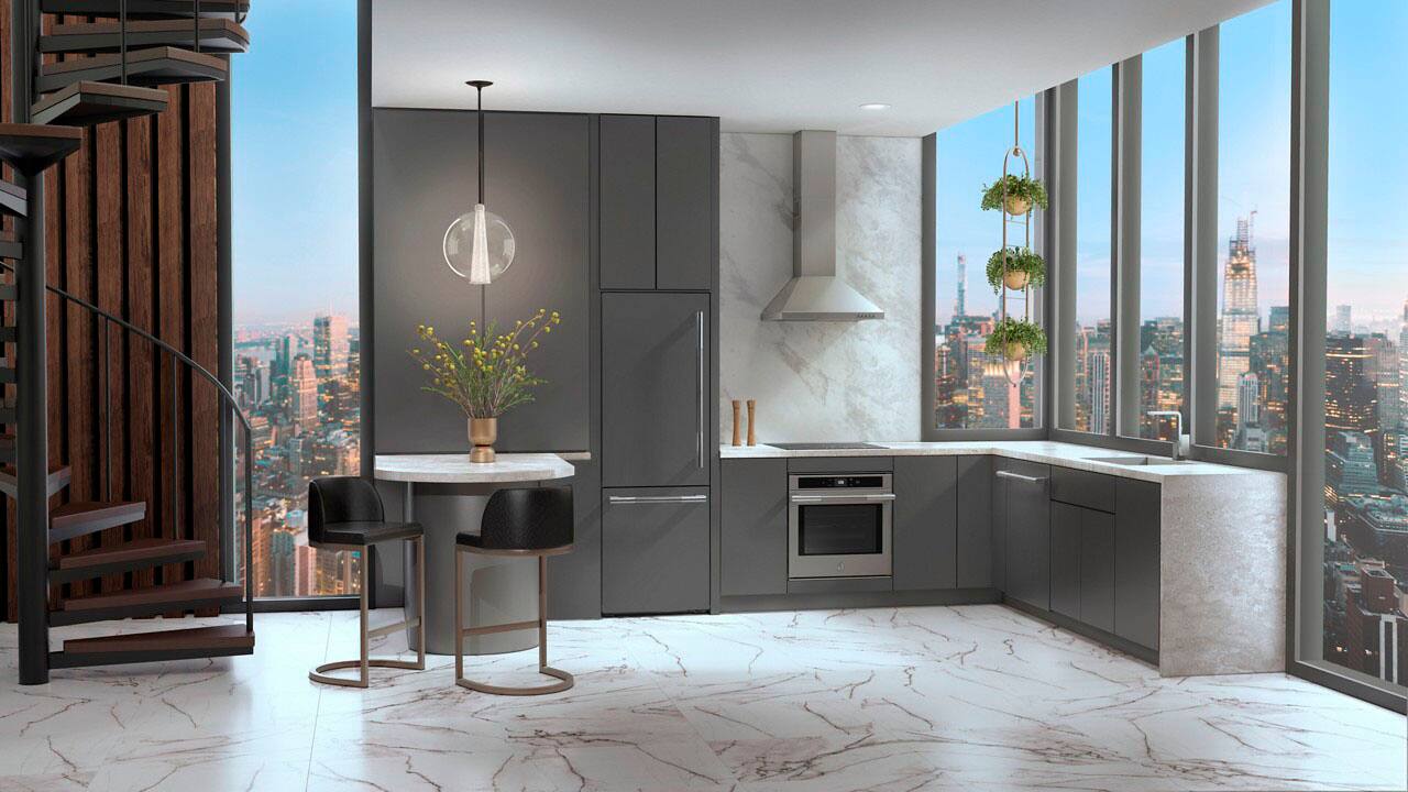 Alt View 14. JennAir - RISE 24" Built-In Single Electric Convection Wall Oven - Stainless Steel.