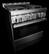 Alt View 21. JennAir - NOIR 4.1 Cu. Ft. Self-Cleaning Freestanding Gas Convection Range - Floating Black Glass.