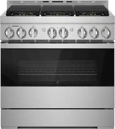 Front. JennAir - NOIR 5.1 Cu. Ft. Self-Cleaning Freestanding Gas Convection Range - Floating Glass Black.
