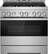 Front. JennAir - NOIR 5.1 Cu. Ft. Self-Cleaning Freestanding Gas Convection Range - Floating Glass Black.