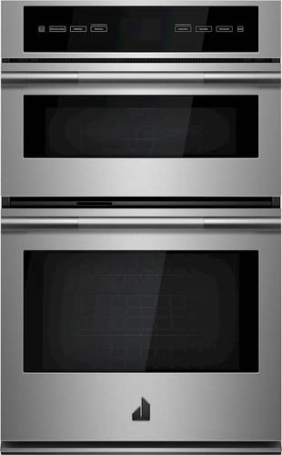 JennAir - RISE 27" Single Electric Convection Wall Oven with Built-In Microwave - Stainless steel