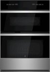 Front Zoom. JennAir - NOIR 30" Single Electric Convection Wall Oven with Built-In Microwave - Floating glass black.