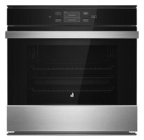 JennAir - NOIR 24" Built-In Single Electric Convection Wall Oven - Floating glass black - Front_Zoom