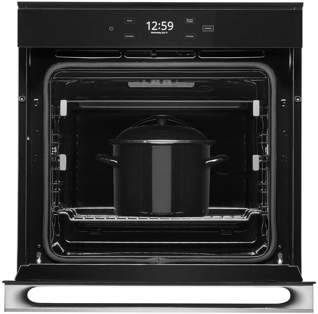 Alt View 2. JennAir - NOIR 24" Built-In Single Electric Convection Wall Oven - Floating Black Glass.