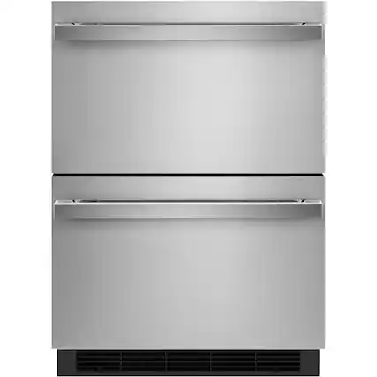 Front. JennAir - NOIR 4.7 Cu. Ft. Built-In Double Refrigerator Drawers - Stainless Steel.