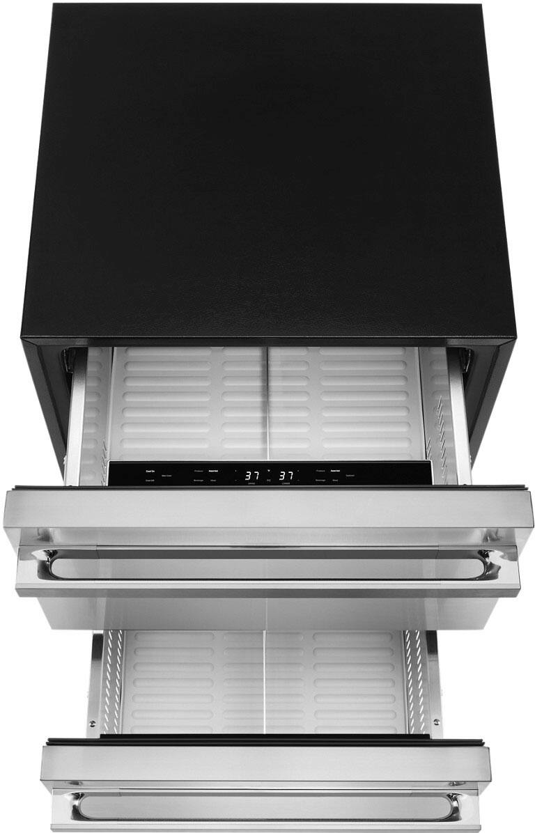 Alt View 11. JennAir - NOIR 4.7 Cu. Ft. Built-In Double Refrigerator Drawers - Stainless Steel.