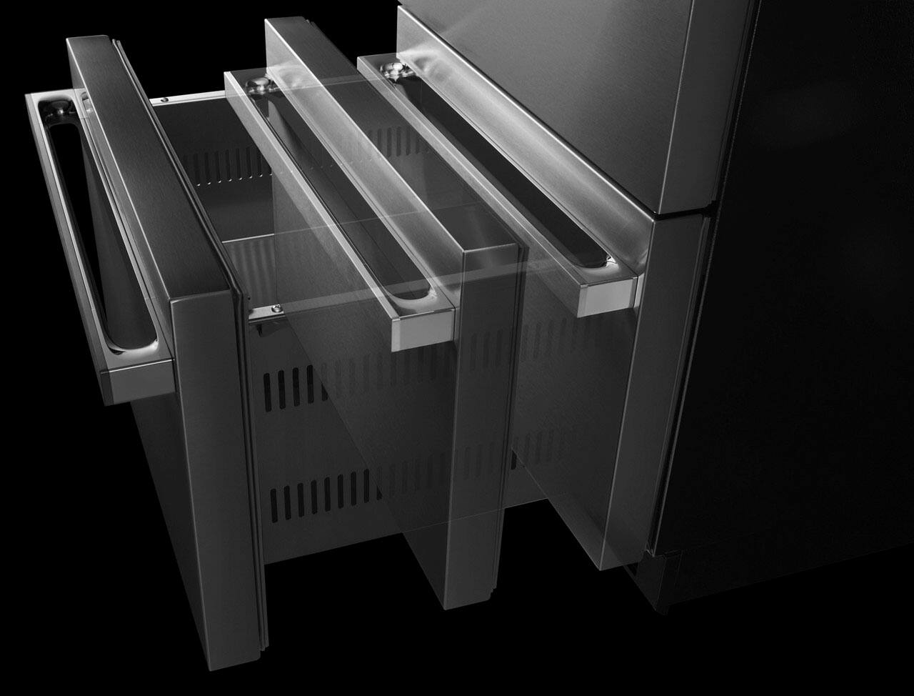 Alt View 15. JennAir - NOIR 4.7 Cu. Ft. Built-In Double Refrigerator Drawers - Stainless Steel.