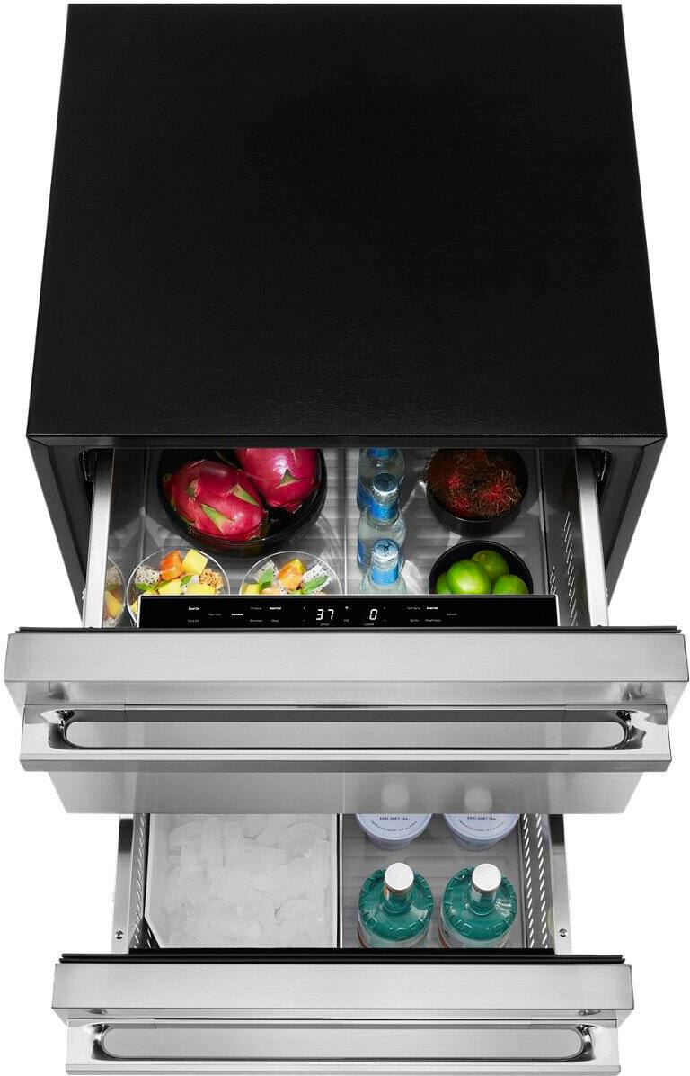 Alt View 12. JennAir - NOIR 24" Double Drawer Refrigerator/Freezer - Stainless Steel.