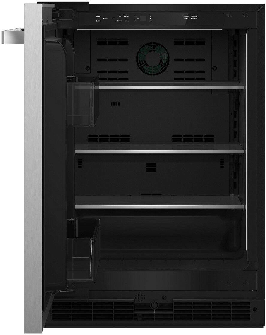 Alt View 11. JennAir - NOIR 5 Cu. Ft. Built-In Mini Fridge - Stainless Steel.