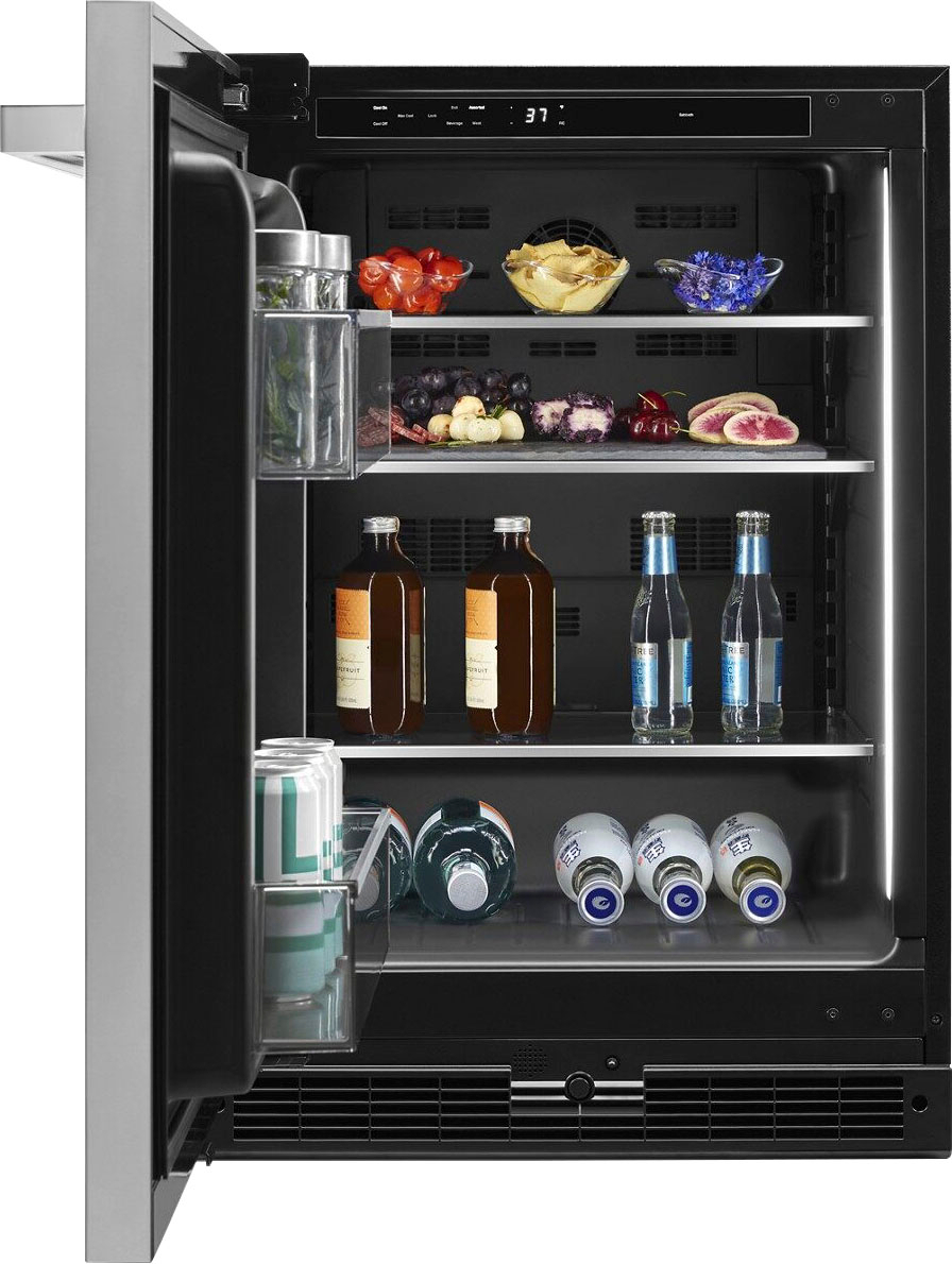 Alt View 12. JennAir - NOIR 5 Cu. Ft. Built-In Mini Fridge - Stainless Steel.
