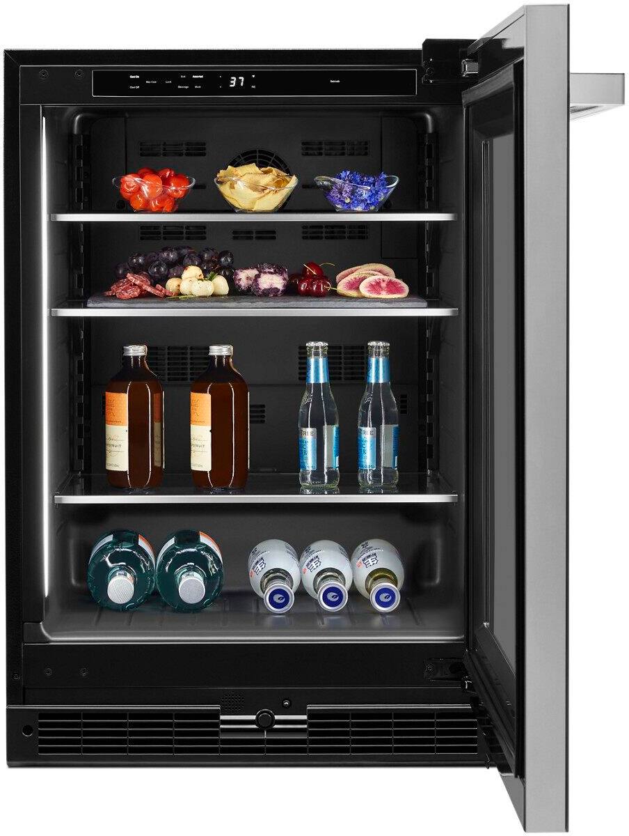 Alt View 12. JennAir - NOIR 5.2 Cu. Ft. Built-In Mini Fridge - Stainless Steel.