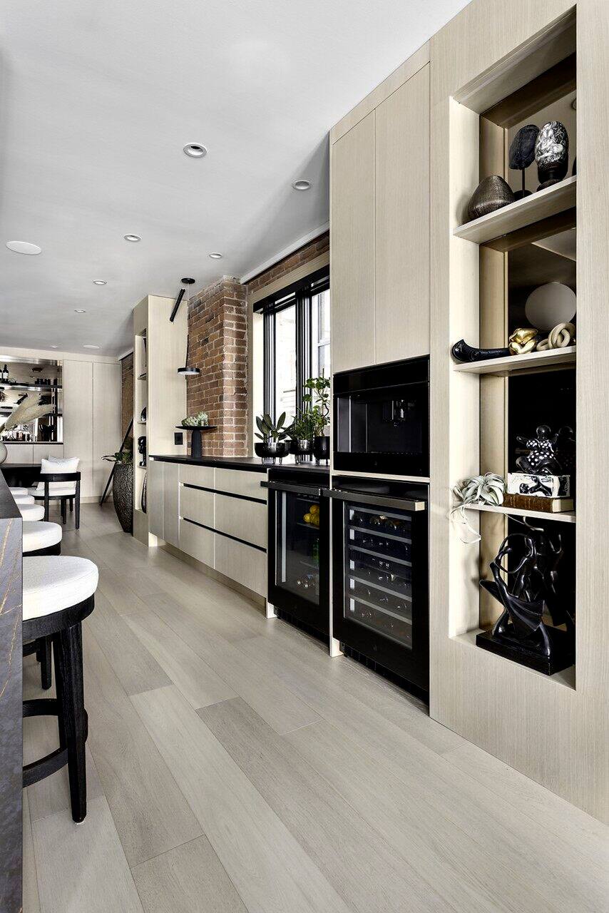 Alt View 15. JennAir - NOIR 5.2 Cu. Ft. Built-In Mini Fridge - Stainless Steel.