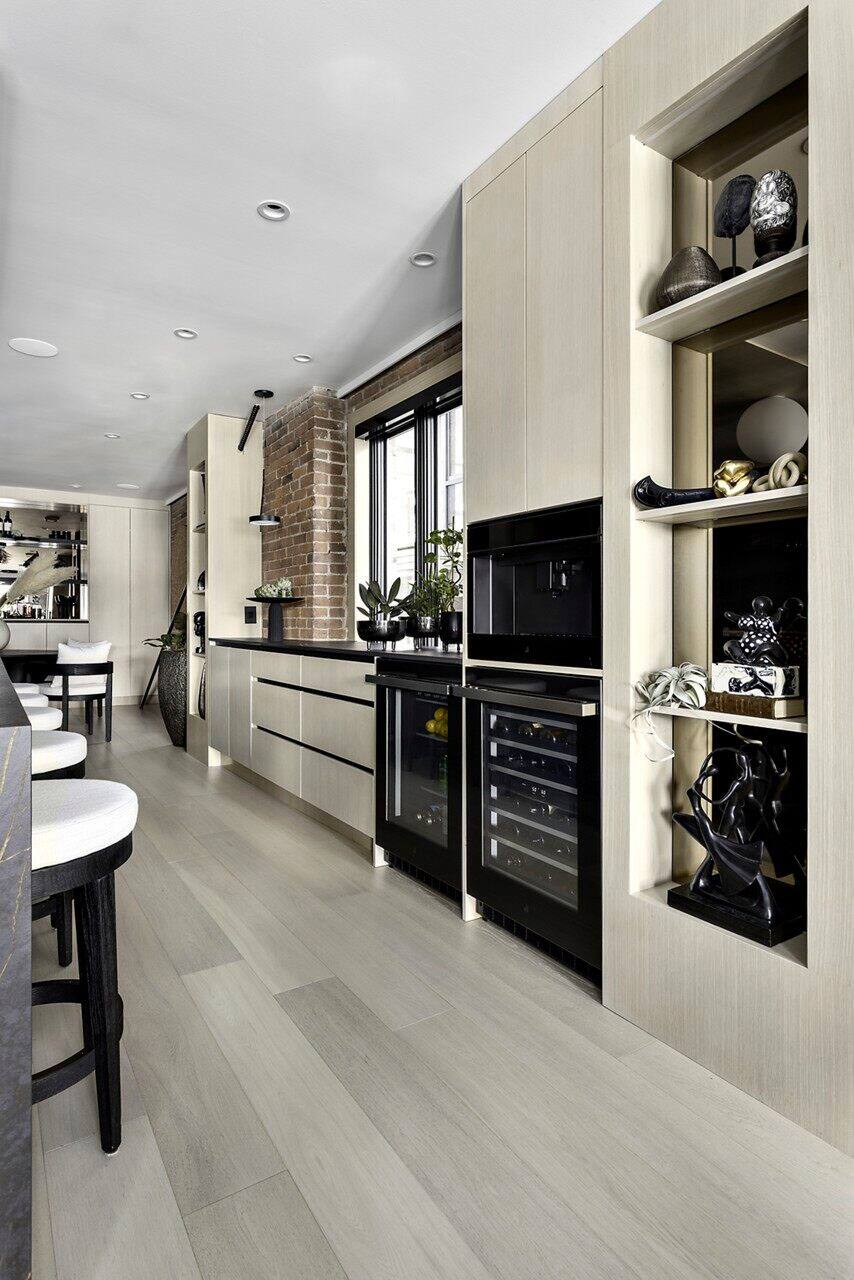 Alt View 14. JennAir - NOIR 5.2 Cu. Ft. Built-In Mini Fridge - Black Glass.