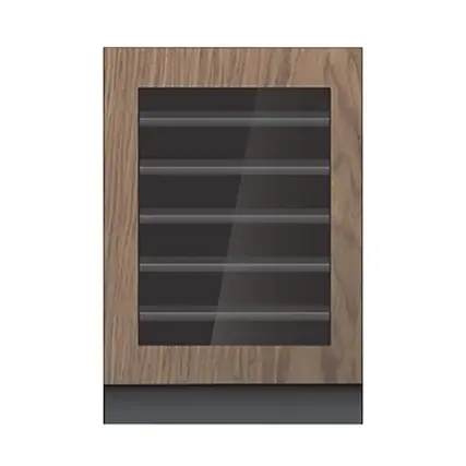 Front. JennAir - 13-Bottle Built-In Dual Zone Wine Refrigerator - Custom Panel Ready.