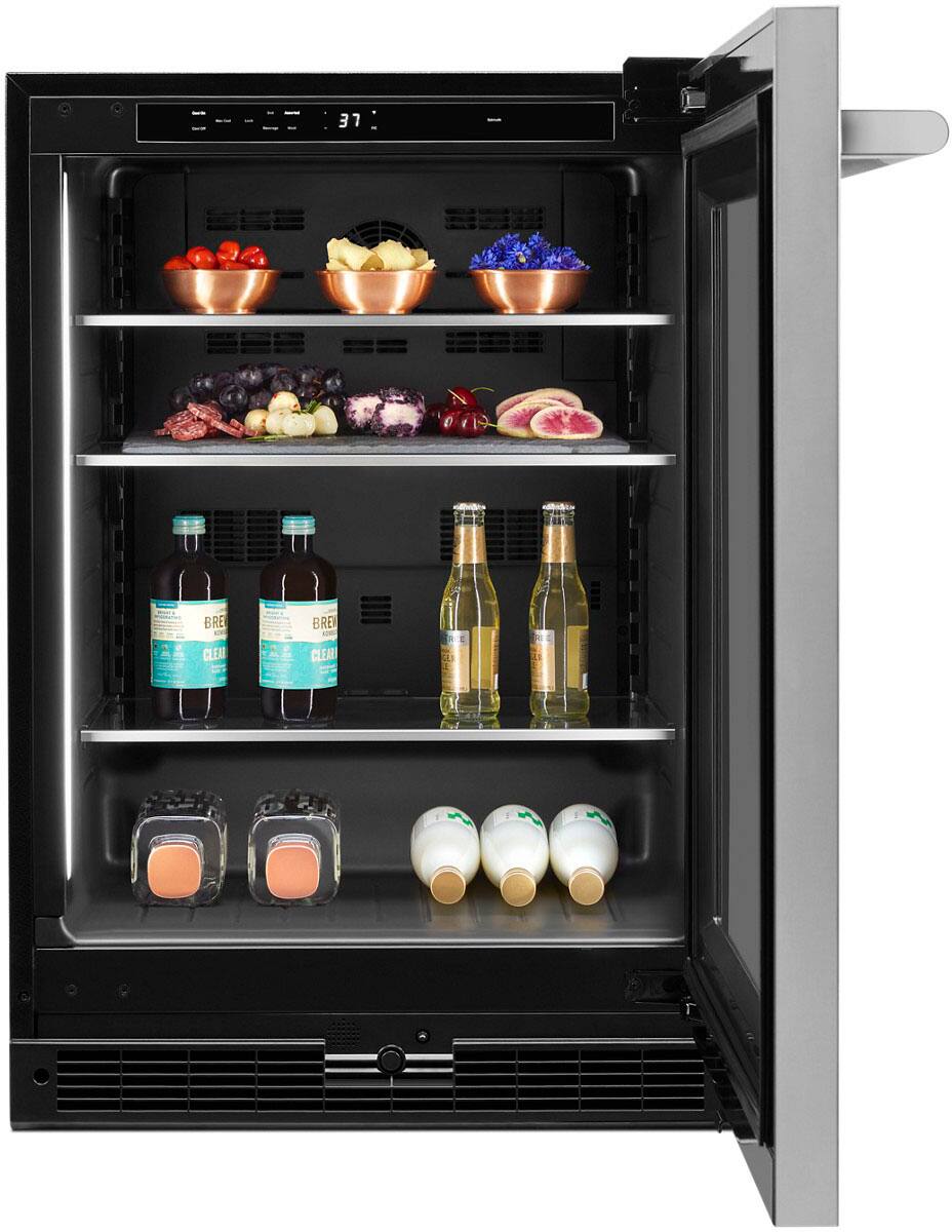 Alt View 12. JennAir - NOIR 5.2 Cu. Ft. Built-In Mini Fridge - Stainless Steel.