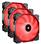 CORSAIR - Air Series LED AF120 (2018) 120mm Case Cooling Fan Kit - Red