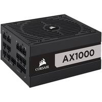 CORSAIR - AX Series 1000W ATX12V 2.4 80 Plus Titanium Modular Power Supply - Black - Front_Zoom
