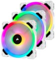 Front Zoom. CORSAIR - LL Series, RGB 120mm Computer Case Fan with Lighting Node PRO (3-pack) - White.