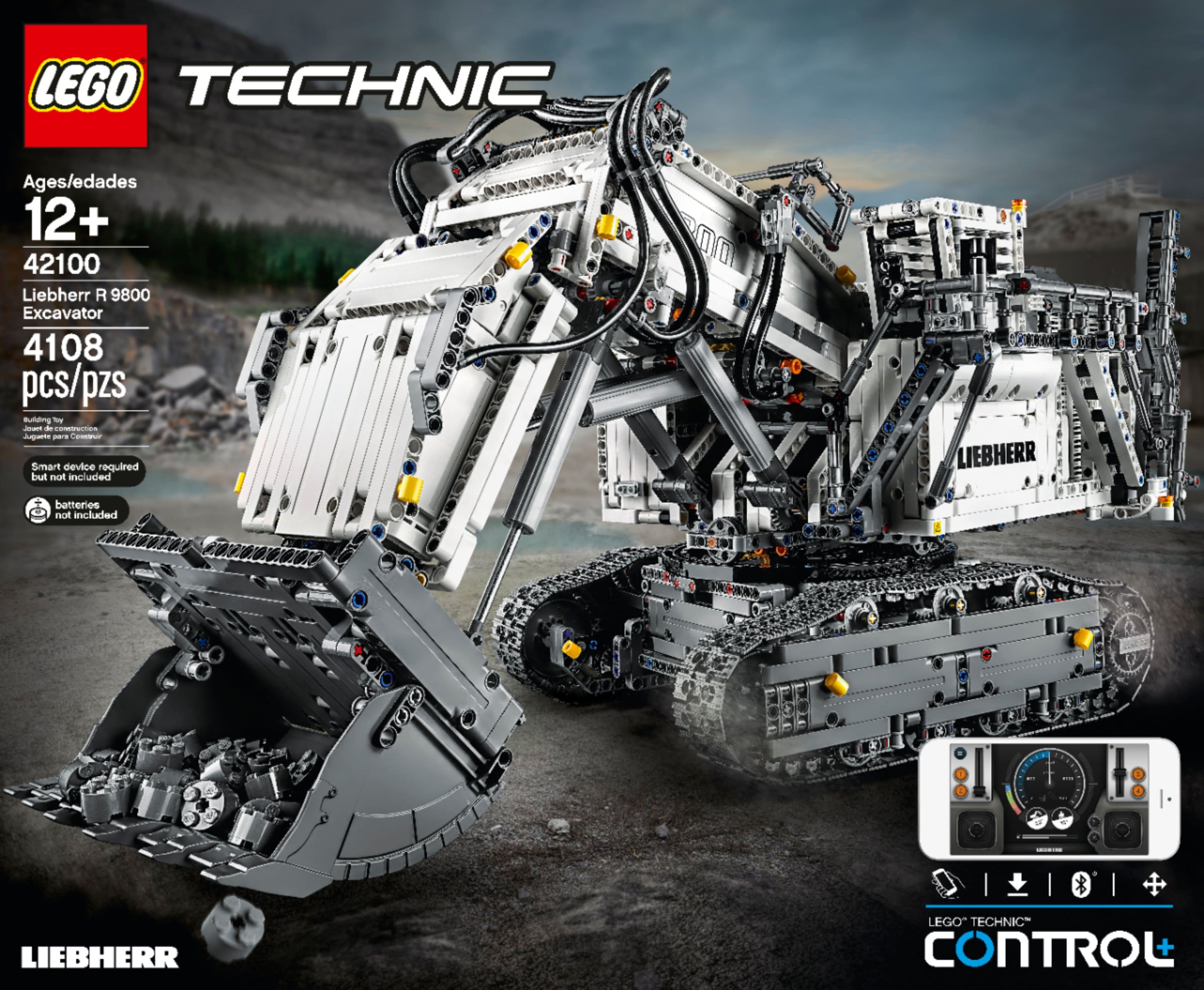 Technic liebherr r discount 9800 excavator 42100