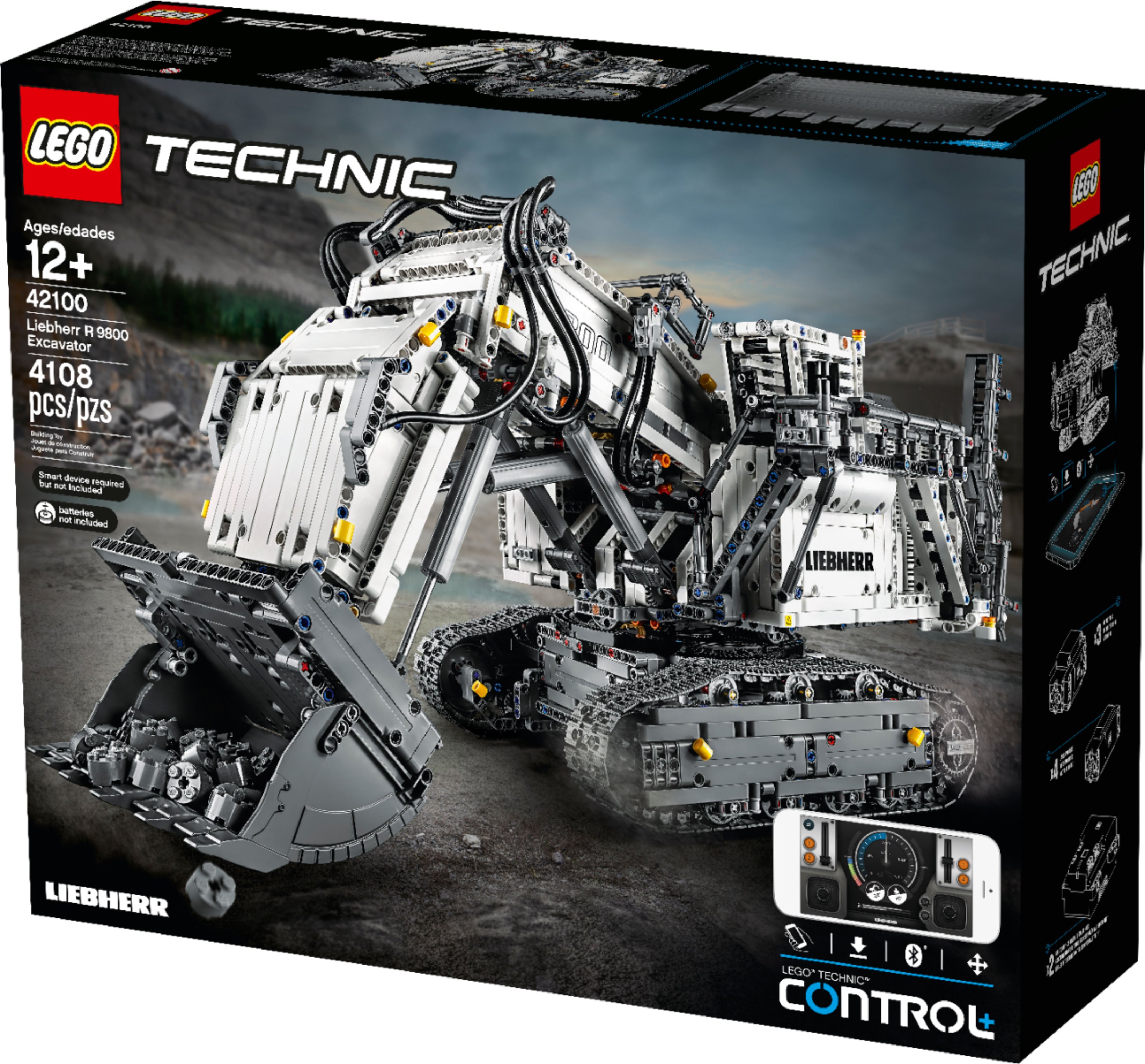 wireless clockwise crawl Best Buy: LEGO Technic Liebherr R 9800 Excavator 42100 6251567