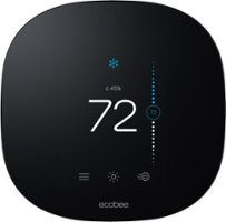ecobee - Refurbished ecobee3 lite Smart Programmable Thermostat - Black - Front_Zoom