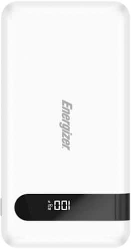 Front. Energizer - HIGHTECH 10,000 mAh Portable Charger for Most USB-Enabled Devices - White.