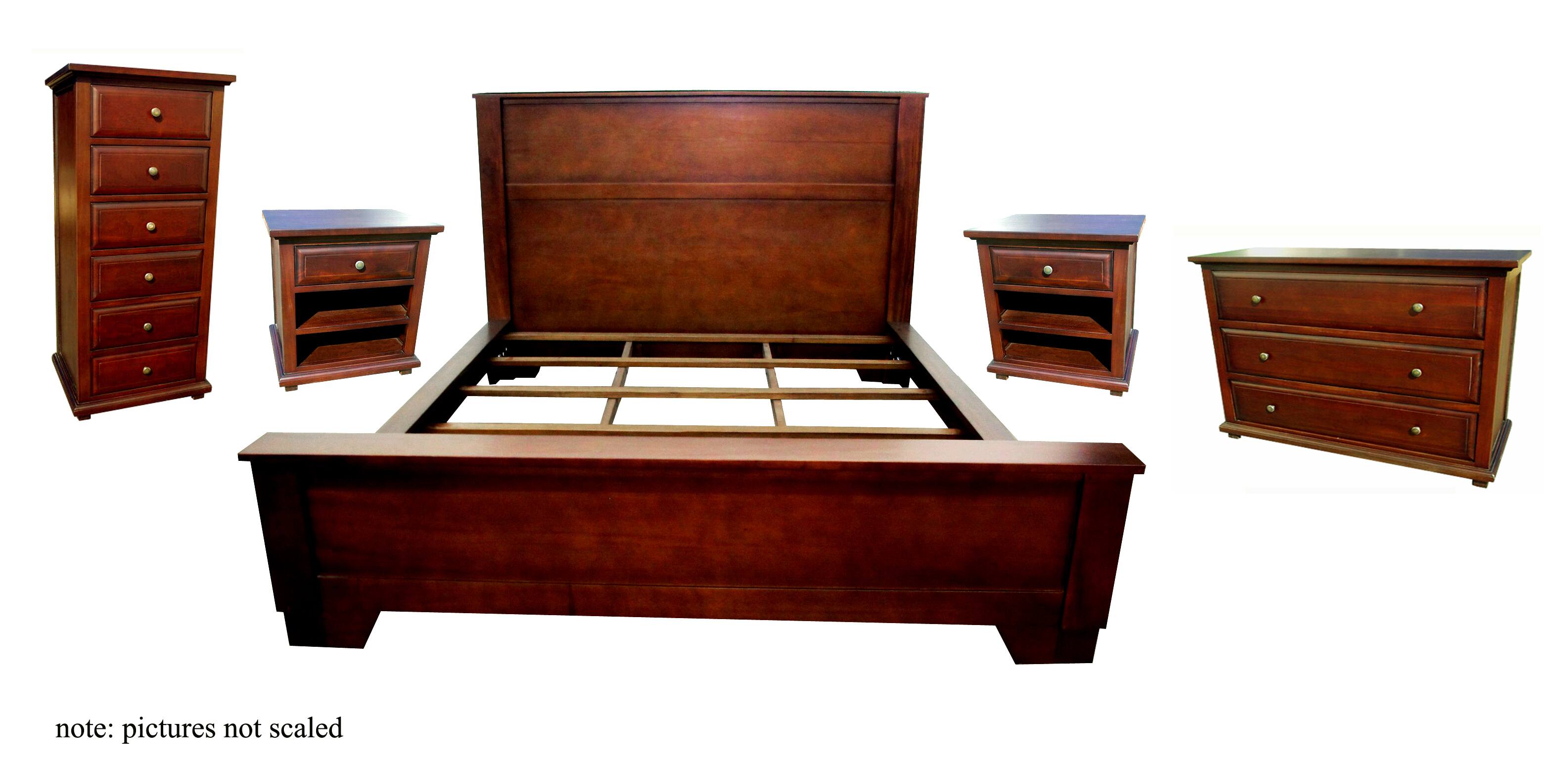 Dart - Java Queen Bedroom Set of 5pcs - Dark Brown