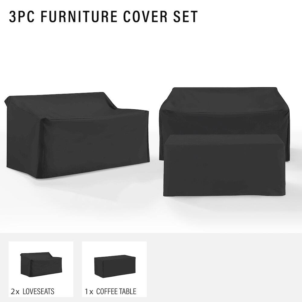 3PC FURNITURE COVER SET

2x LOVESEATS
1x COFFEE TABLE