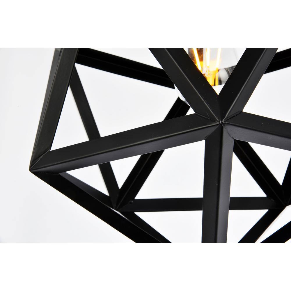 Alt View 1. Living District - Redmond Collection Pendant D13.0'' H14.6 Lt:1 Black Finish - Black.