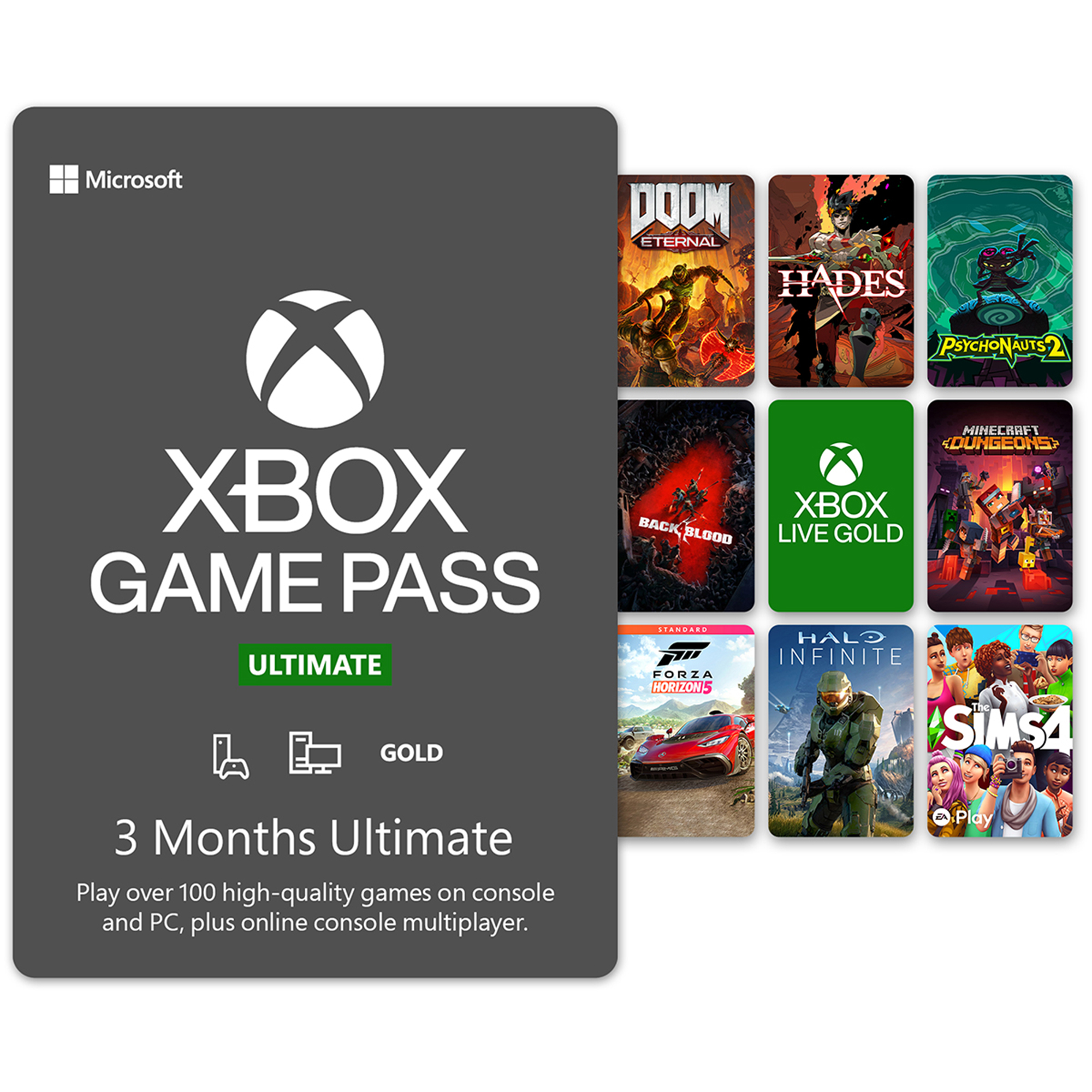 Microsoft - Xbox Game Pass Ultimate 3 Month Membership was $44.99 now $24.99 (44.0% off)
