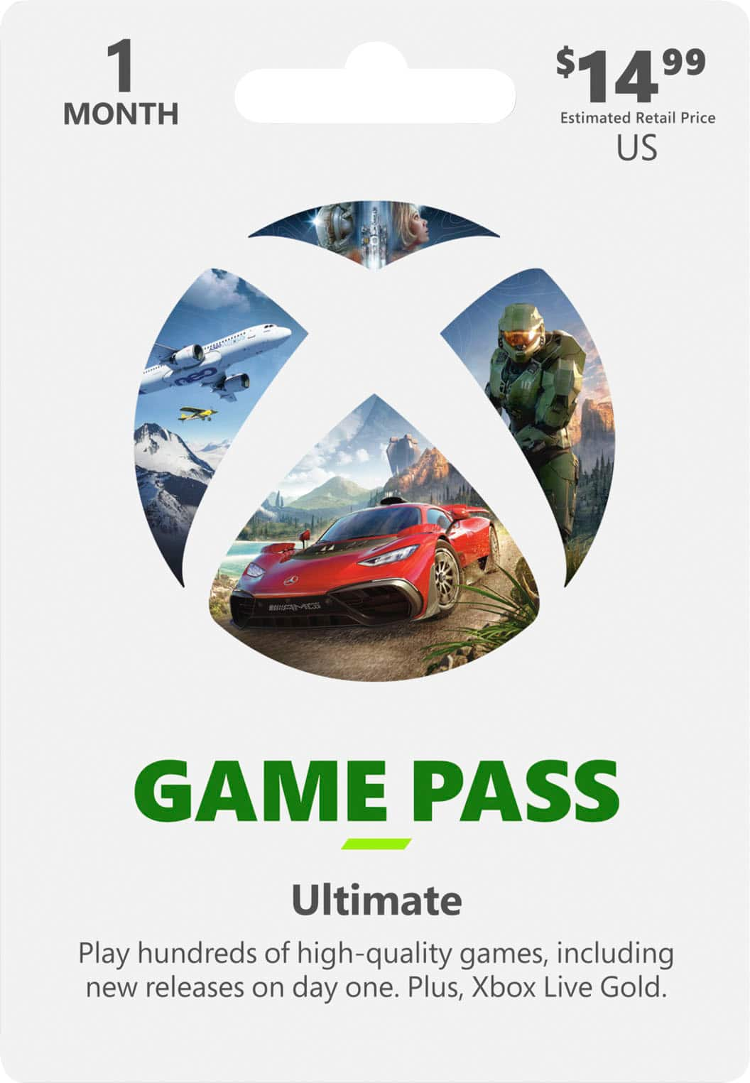 Best Buy: Microsoft Xbox Game Pass Ultimate 1 Month Membership MICROSOFT XBOX  ULTIMATE 1M LIV