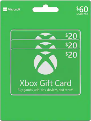 Front. Microsoft - $20 Xbox Gift Card (3-Pack) - Multi.