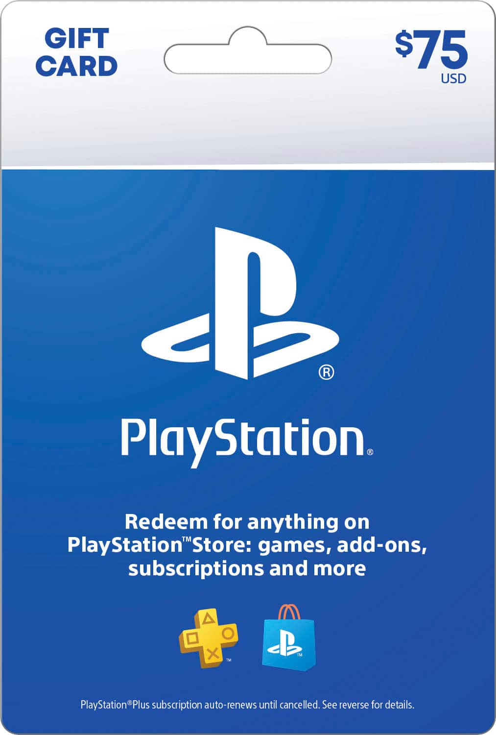  $75 PlayStation Store Gift Card [Digital Code] : Video