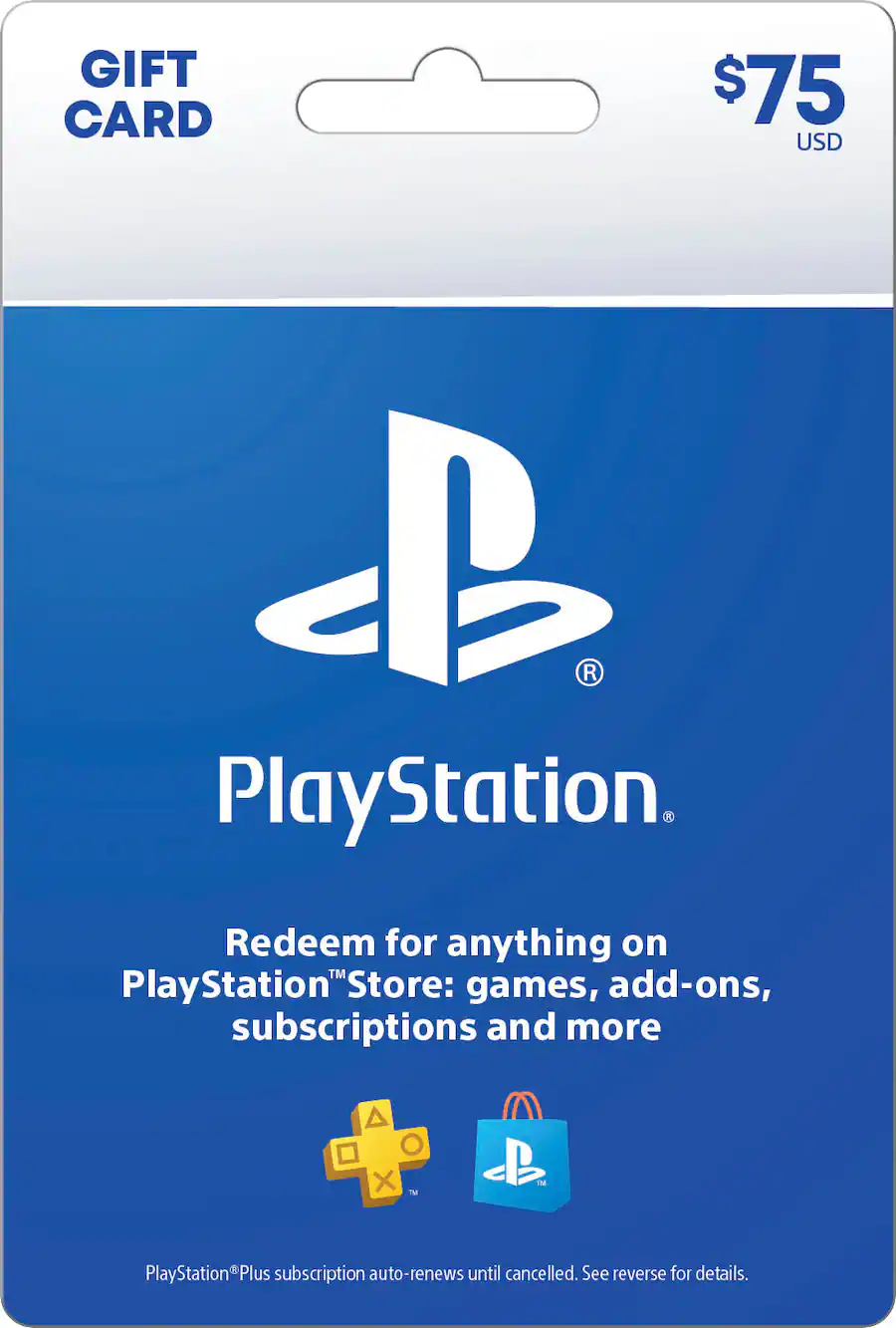 Sony $75 PlayStation Store Gift Card Sony PS Store 75 2025Reg IAB ...