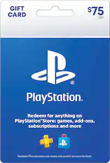 Front. Sony - PlayStation Store $75 Gift Card - Blue.