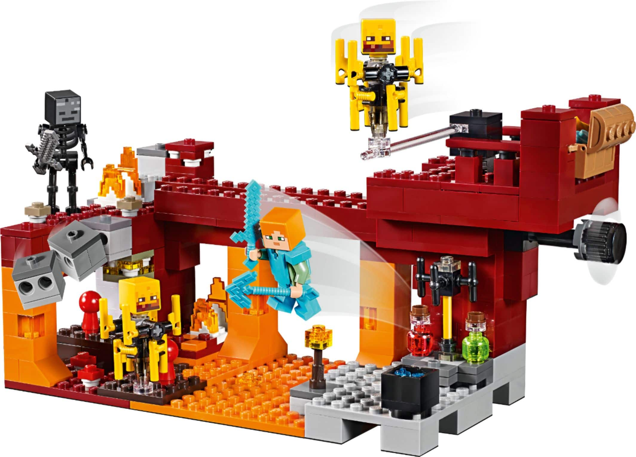 lego minecraft the blaze bridge playset