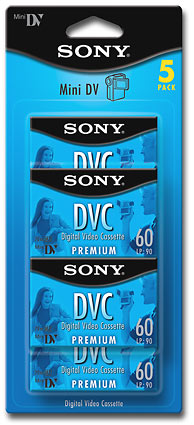 Sony 5DVM60PRR Premium Digital Video Cassette Brick 5-Pack