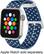 Left. Modal™ - Woven Nylon Watch Band for Apple Watch 38mm and 40mm - Blue with White Stars.