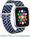 Angle. Modal™ - Woven Nylon Watch Band for Apple Watch 42, 44, 45mm (Series 1-8) and Apple Watch Ultra 49mm - Blue with White Stars.