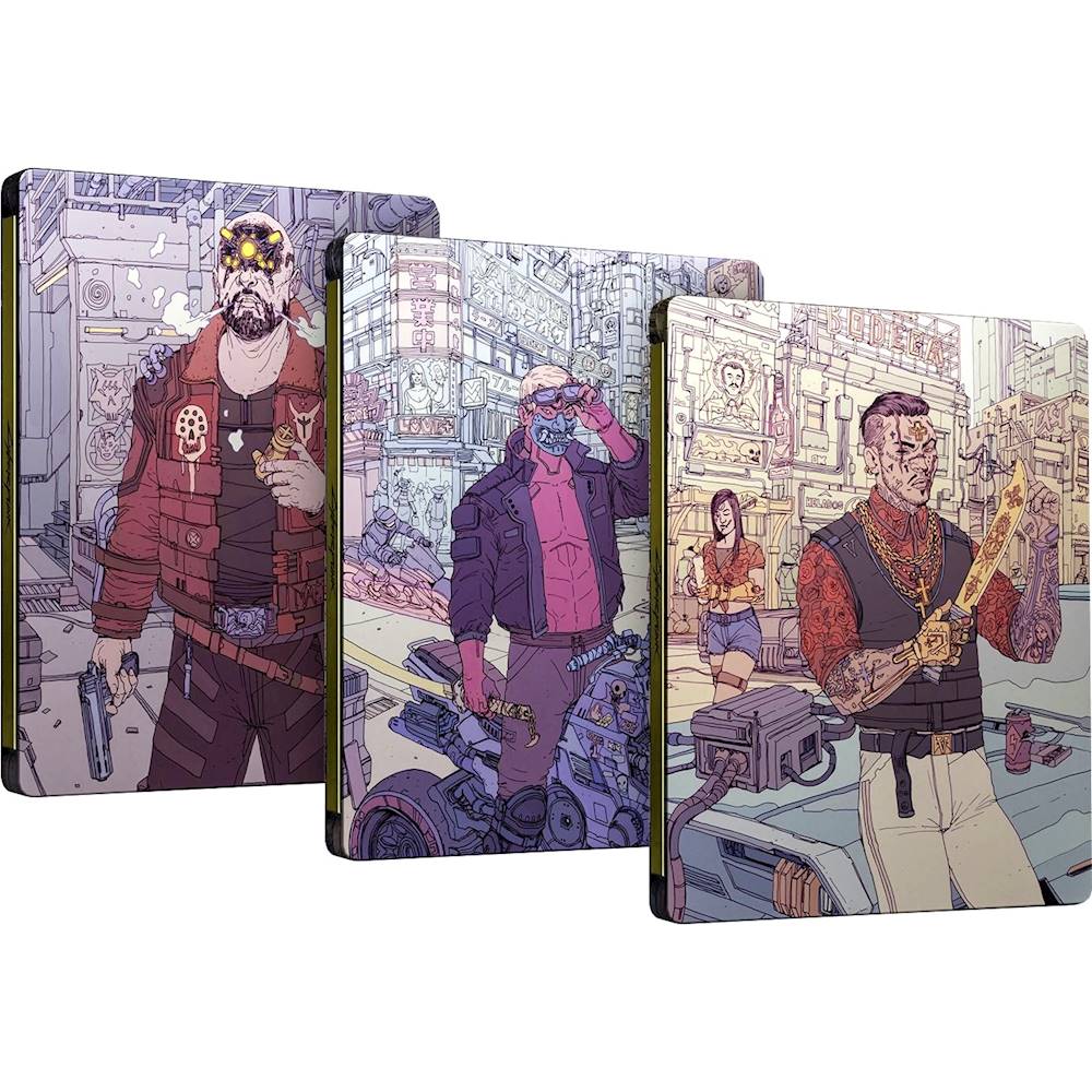 Some rather nice steelbook cases for Cyberpunk 2077.
