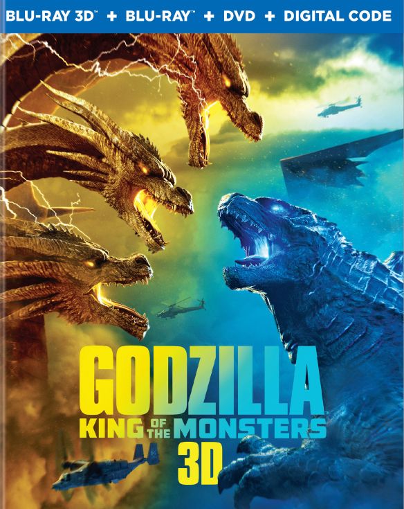  Godzilla: King of the Monsters [3D] [Includes Digital Copy] [Blu-ray/DVD] [Blu-ray/Blu-ray 3D/DVD] [2019]