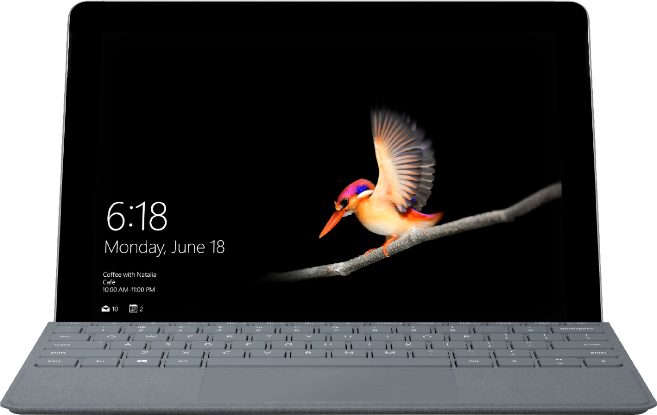 Best Buy Microsoft Surface Go 10 128gb With Keyboard Silver Nmu