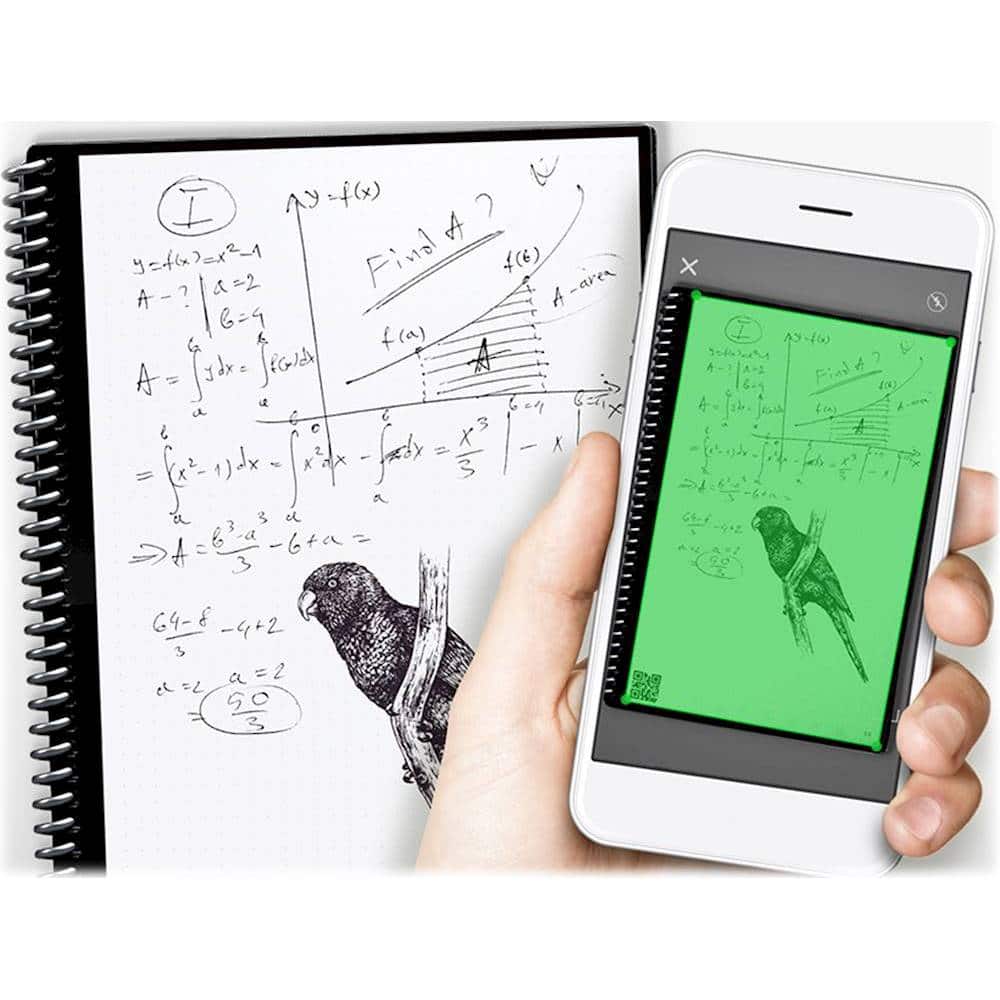 Alt View 16. Rocketbook - Core Smart Reusable Notebook Dot-Grid 8.5" x 11" - Infinity Black.