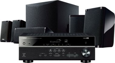 Yamaha - 5.1-Channel 4K Home Theater Speaker System with Powered Subwoofer and Bluetooth Streaming - Black - Front_Zoom