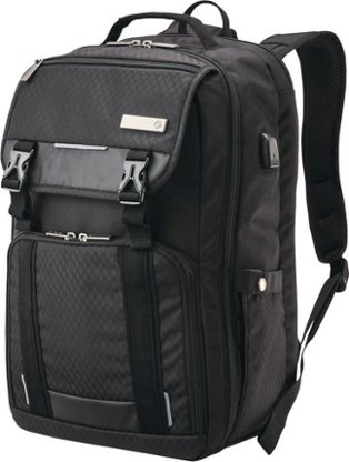 Samsonite - Carrier Tucker Backpack for 15.6" Laptop - Black - Larger Front
