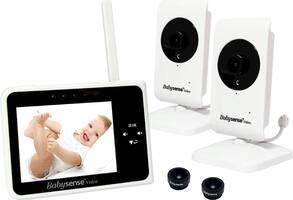 BabySense - Video Baby Monitor with (2) 2.4GHz Cameras and 3.5" Screen - Front_Zoom