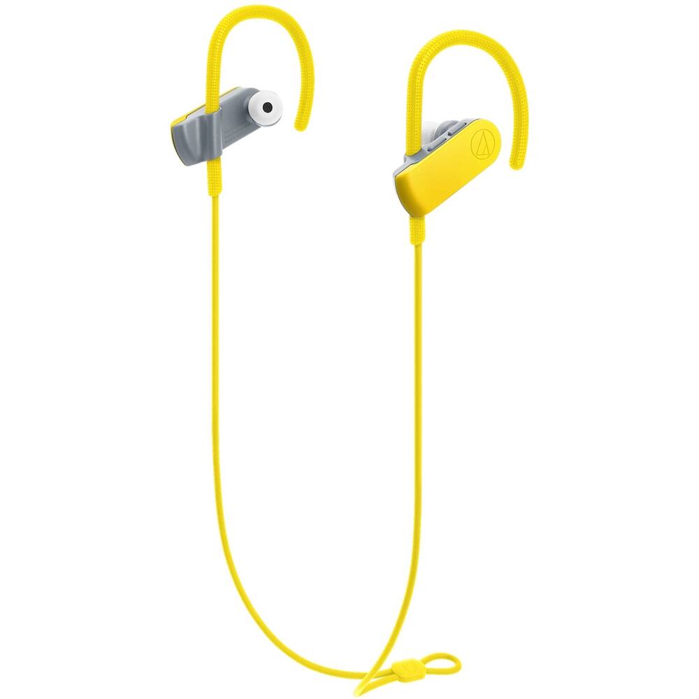 Angle. Audio-Technica - SonicSport ATH-SPORT50BT Wireless In-Ear Headphones - Yellow.