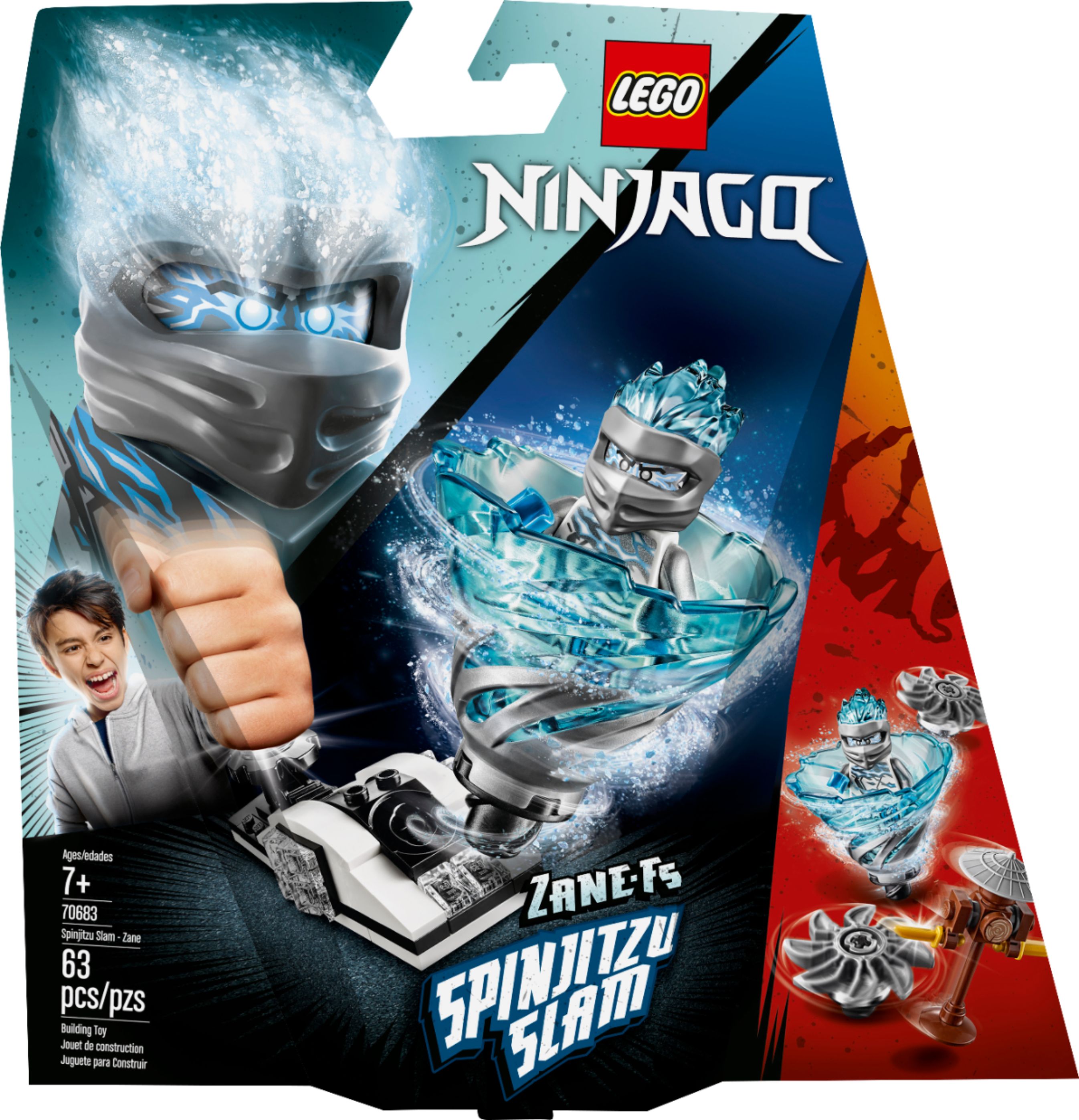 LEGO NINJAGO Spinjitzu Slam Zane 70683 Building Kit 63 Pieces 